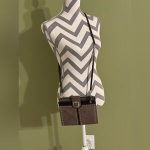 Brighton pretty tough city organizer crossbody metallic